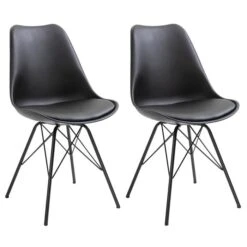 Esszimmerstuhl VALLEY Im 2er Set In Schwarz