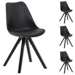 Esszimmerstuhl RETO Im 4er Set In Schwarz