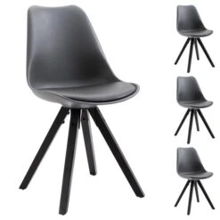 Esszimmerstuhl RETO Im 4er Set In Grau