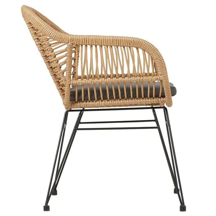 Gartenstuhl PARAMO Aus Polyrattan Mit Sitzkissen Im 2er Set – Bild 3