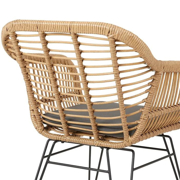 Gartenstuhl PARAMO Aus Polyrattan Mit Sitzkissen Im 2er Set – Bild 4