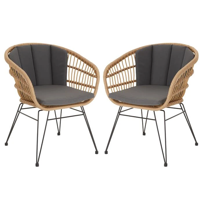 Esszimmerstuhl Gartenstuhl COSTA Im 2er Pack Mit Rattan