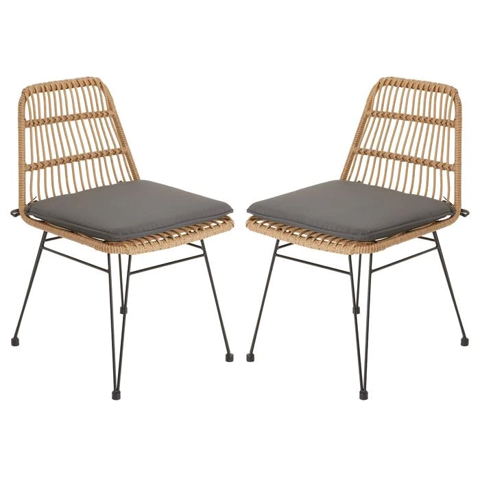 Esszimmerstuhl Gartenstuhl ENJOY Im 2er Set Mit Flechtrattan