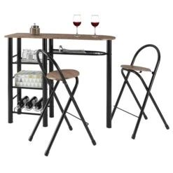 Bartisch STYLE Mit 2 Stühlen In Wildeiche