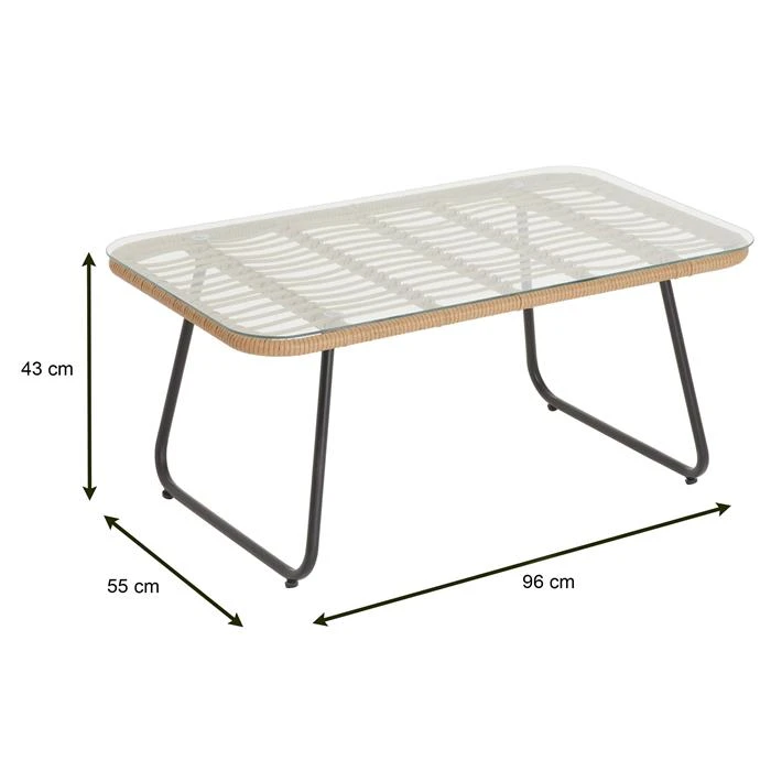 Beistelltisch BOREAL Mit Polyrattan – Bild 5