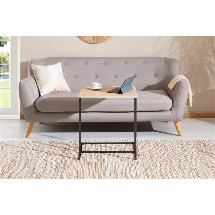 Beistelltisch VITORIO Rechteckig In Sonoma Eiche/schwarz – Bild 2