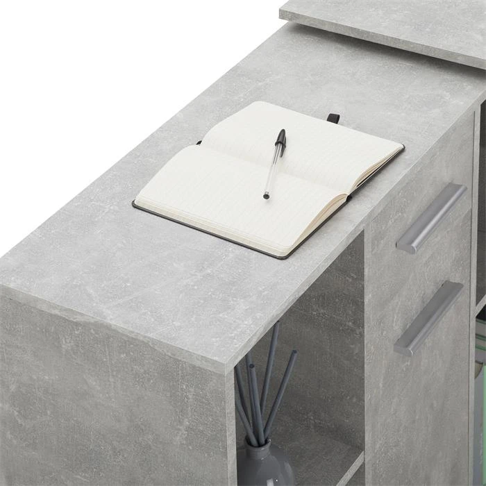 Eckschreibtisch DIEGO Mit Regal In Betonoptik – Bild 3