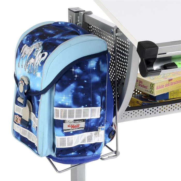 Kinderschreibtisch MADS, Höhenverstellbar In Weiß – Bild 4