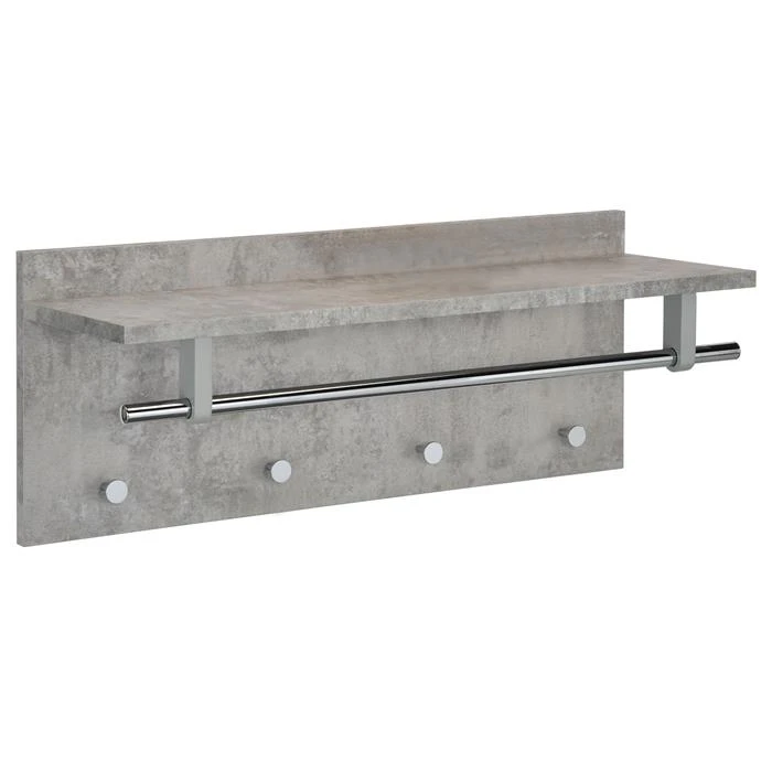 Wandgarderobe ULF In Betonoptik / Chrom – Bild 3