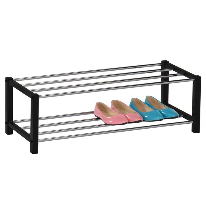 Schuhregal DUBLIN Mit 2 Böden, Schwarz