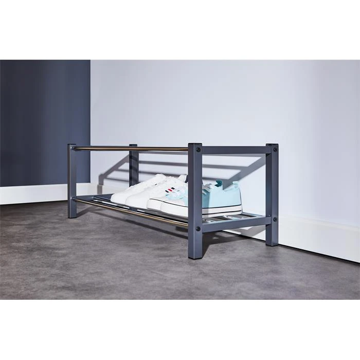 Schuhregal DUBLIN Mit 2 Böden In Grau – Bild 6