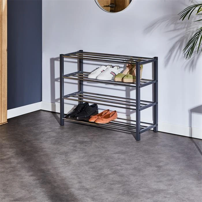 Schuhregal DUBLIN Mit 4 Böden In Grau – Bild 5