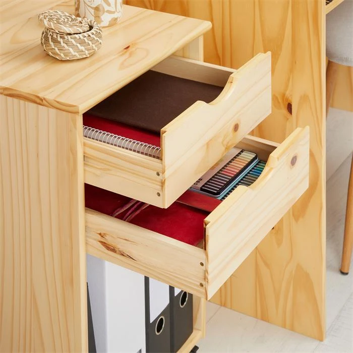 Rollcontainer KANO Mit 2 Schubladen Und 1 Ablagefach In Natur – Bild 4