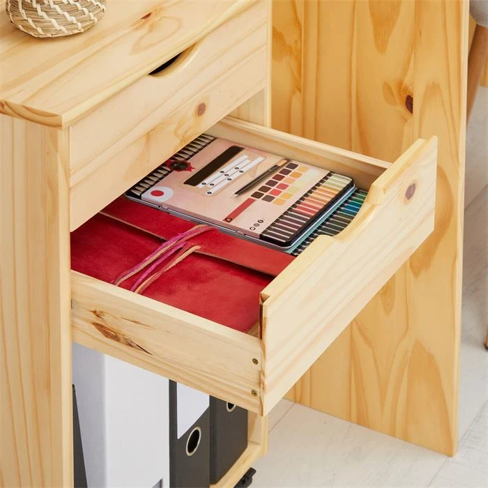 Rollcontainer KANO Mit 2 Schubladen Und 1 Ablagefach In Natur – Bild 6