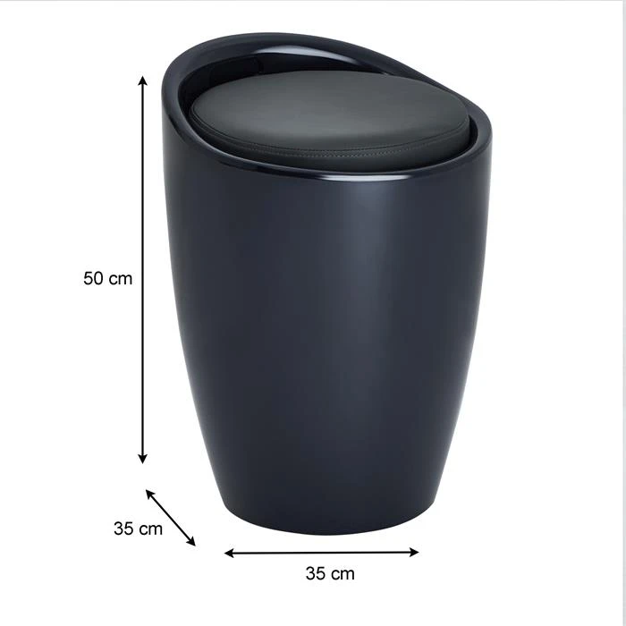 Badhocker DANIEL Mit Stauraum Grau – Bild 4