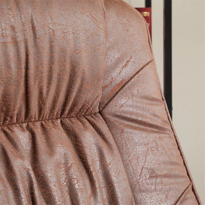 Relaxsessel CHARLY Mit Hocker Und Stoffbezug In Vintage Braun/schwarz – Bild 4