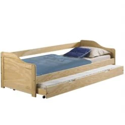 Ausziehbett LISA Kiefer Massiv, Natur, 90x200 Cm