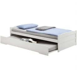 Ausziehbett LORENA 90x200 Cm, Kiefer In Weiß