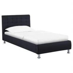 Polsterbett CANNES 90x200 Cm, Stoff In Schwarz