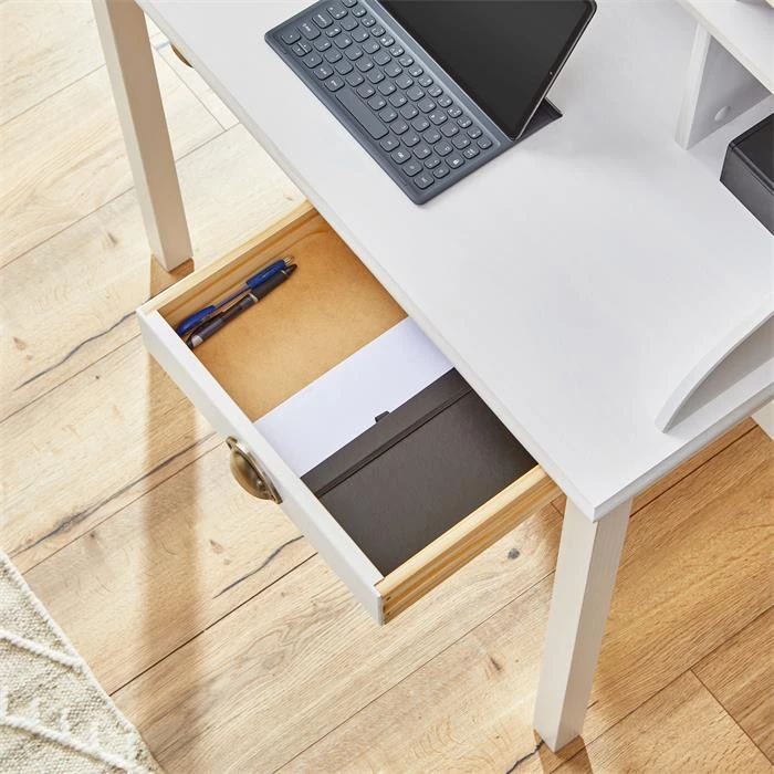 Sekretär MARLENE Mit 2 Schubladen Und 6 Fächer In Weiß – Bild 5