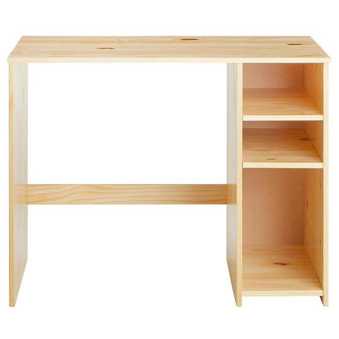 Schreibtisch LIAM Mit 3 Regalfächer Aus Kiefer Massiv In Natur – Bild 2