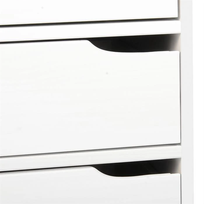 Schreibtisch HUGO In Kiefer Massiv In Weiß Mit 5 Schubladen – Bild 4