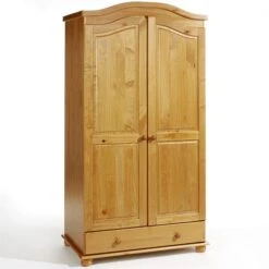 Kleiderschrank BERGEN Mit 2 Türen, Kiefer Honigfarben