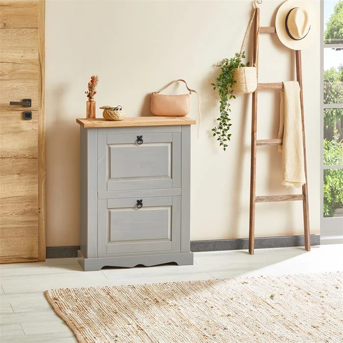 Schuhkipper TEQUILA Mit 2 Klappen Grau/braun, Mexiko – Bild 3