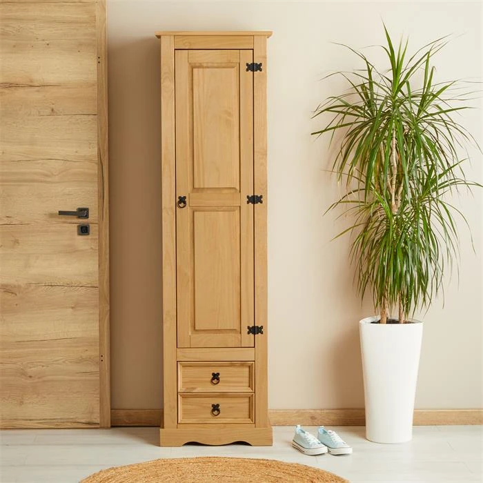 Schuhschrank TEQUILA, Kiefer Massiv, Mit 2 Schubladen Und 8 Fächer, Mexiko – Bild 2