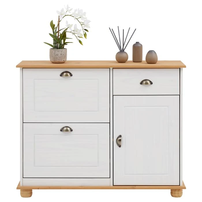 Schuhschrank COLMAR, Kiefer In Weiß/braun – Bild 2