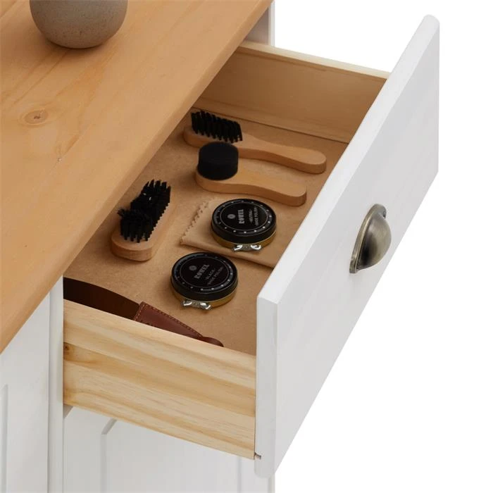 Schuhschrank COLMAR, Kiefer In Weiß/braun – Bild 4