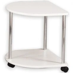 Beistelltisch FELINA Mit Rollen In Weiß
