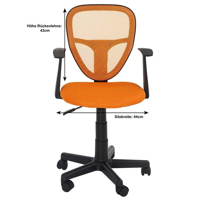 Kinderdrehstuhl STUDIO In Orange Mit Armlehnen – Bild 5