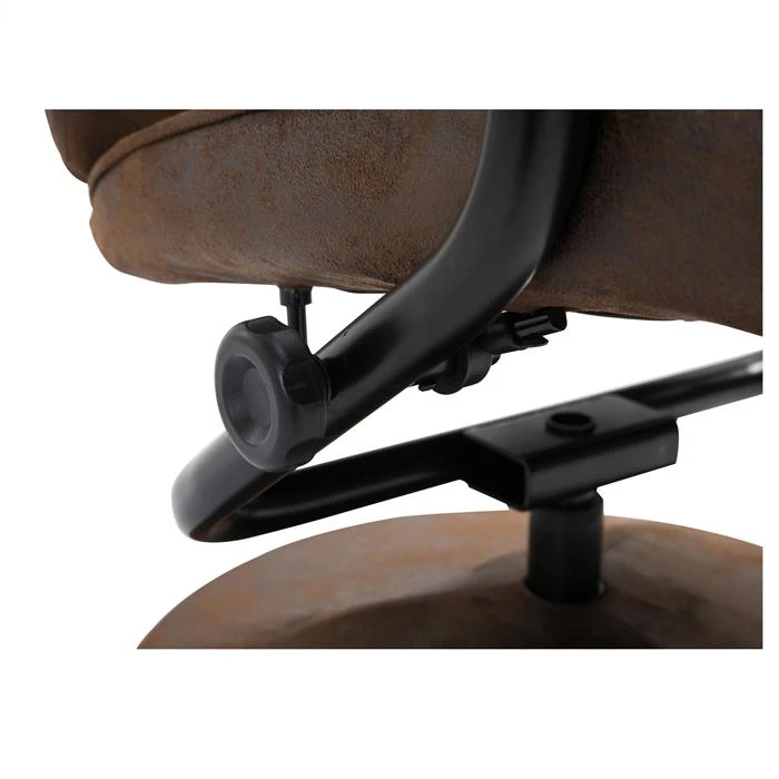 Relaxsessel DAKOTA Mit Hocker Und Stoffbezug Im Wildleder Look / Braun – Bild 6