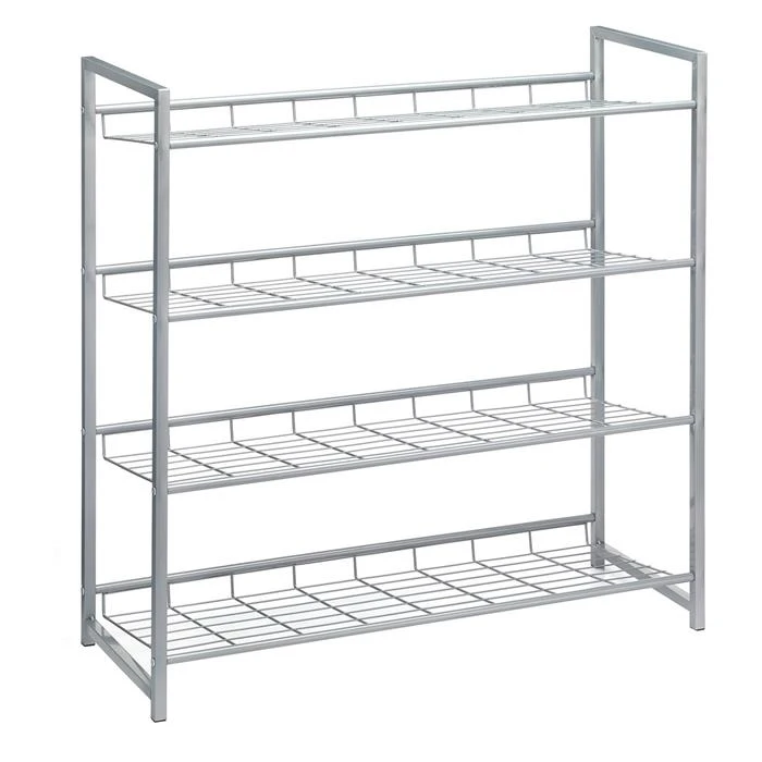 Schuhregal SYSTEM Silber Lackiert, 4 Fächer – Bild 2