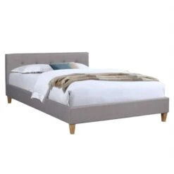 Polsterbett ADELE 140x200 Cm, Stoff In Grau