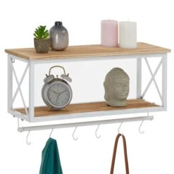 Wandgarderobe ARMANDO Weiß/braun