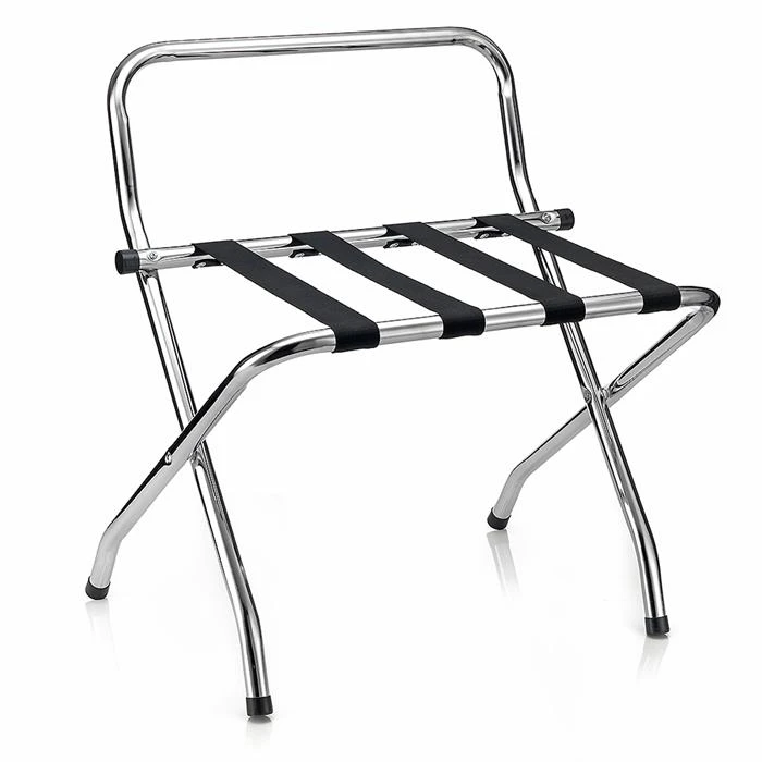 Kofferständer SUITE In Chrom Klappbar Mit Wandschutz