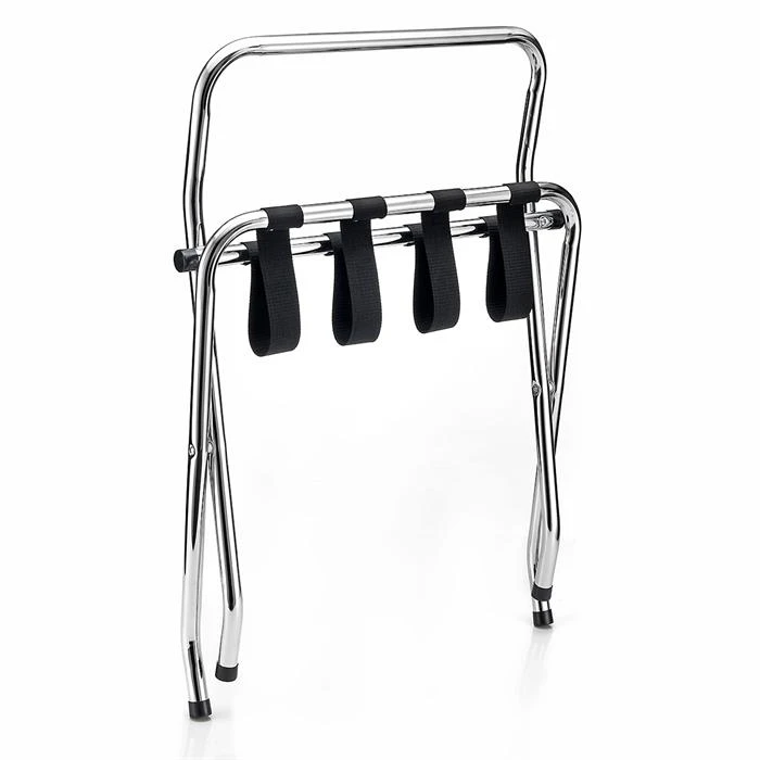 Kofferständer SUITE In Chrom Klappbar Mit Wandschutz – Bild 3