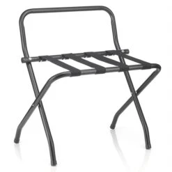 Kofferständer SUITE In Schwarz Klappbar Mit Wandschutz