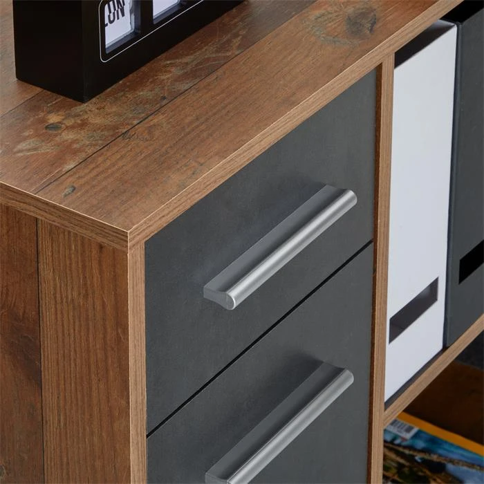 Eckschreibtisch LENA Mit Regal In Old Style/Beton Dunkel – Bild 5