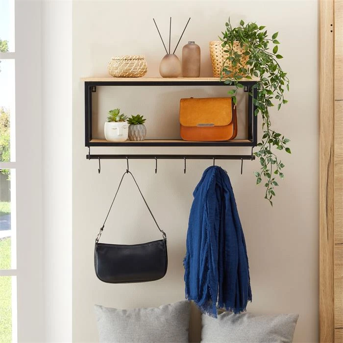 Wandgarderobe ARMANDO Schwarz/braun – Bild 2