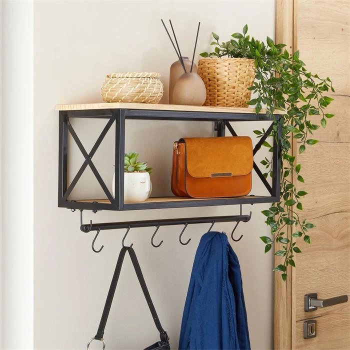 Wandgarderobe ARMANDO Schwarz/braun – Bild 3