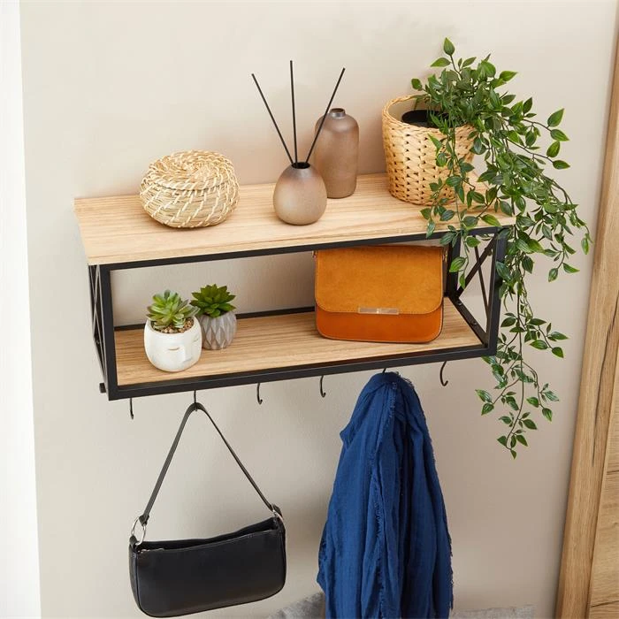 Wandgarderobe ARMANDO Schwarz/braun – Bild 4