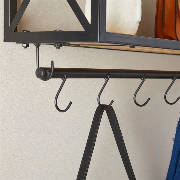 Wandgarderobe ARMANDO Schwarz/braun – Bild 6