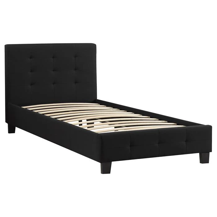 Polsterbett OHIO 90 X 200 Cm Inkl. Lattenrost In Schwarz – Bild 3