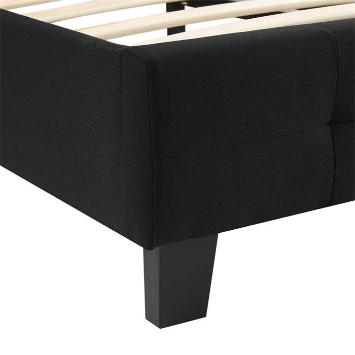 Polsterbett OHIO 90 X 200 Cm Inkl. Lattenrost In Schwarz – Bild 4