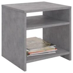 Beistelltisch ALMERIA Betonoptik Mit 2 Fächern