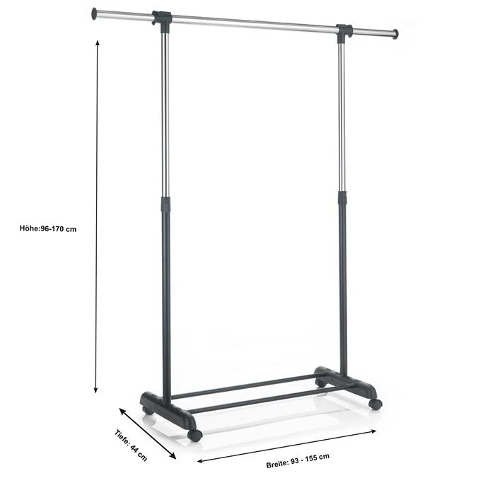 Rollgarderobe SALA In Schwarz, Verstellbar – Bild 4